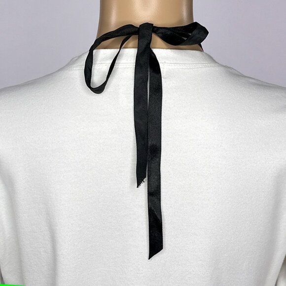 Multicolor Faux Gems Necklace Black Satin Ribbon‎ Tie In The Back - Picture 3 of 13